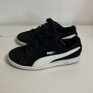 Puma Black & White Suede Shoes